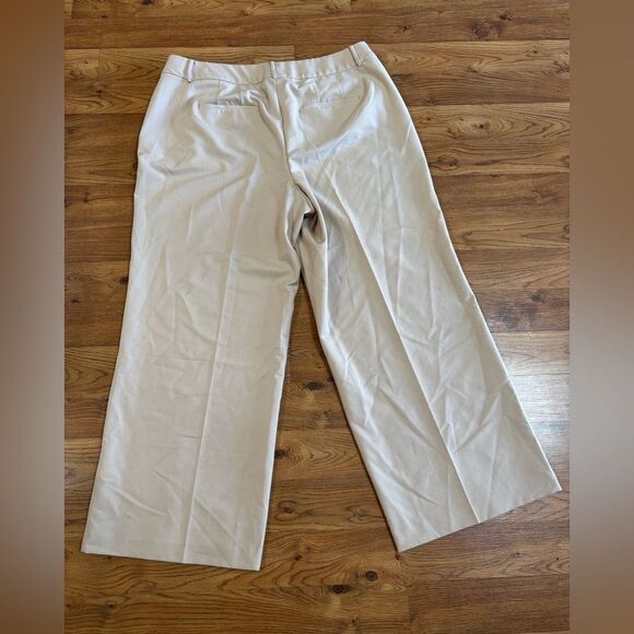 NWT Lane Bryant Perfect Drape Wide leg Pants Size 20 Khaki Tan Office Career - Picture 8 of 12